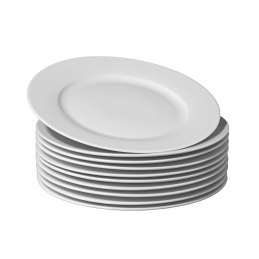 Location Assiette plate Fine porcelaine, Ø 27 cm