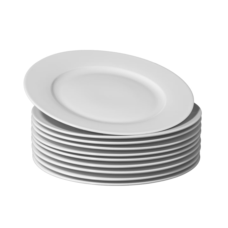 Location Assiette plate Fine porcelaine, Ø 27 cm